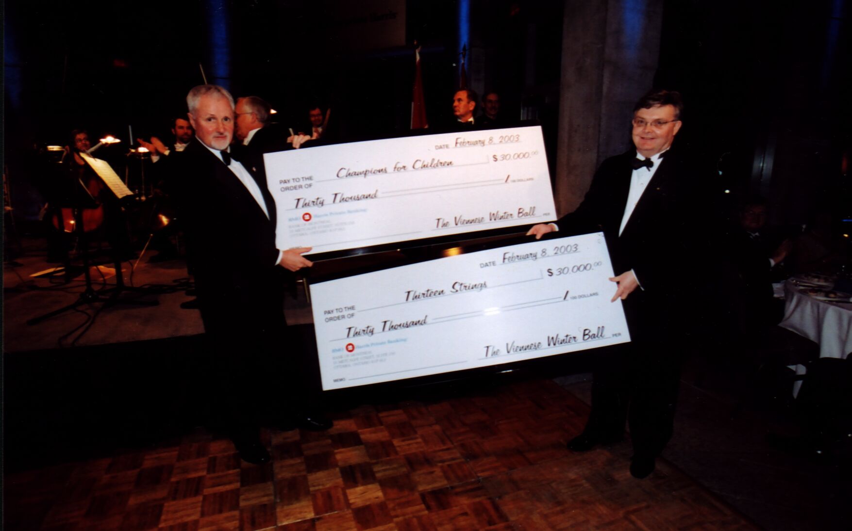 Presentation of the Cheques