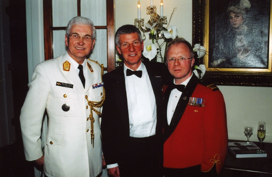 Brig. Gen. Heck, Ambassador Ditz and Major Martin at Ambassador’s Residence